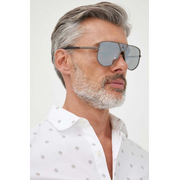 Philipp Plein ochelari de soare barbati, culoarea gri