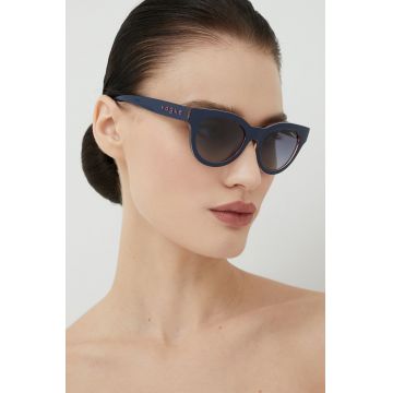 VOGUE ochelari de soare femei, culoarea albastru marin