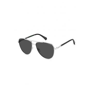 Ochelari de soare aviator polarizati - Negru/Argintiu