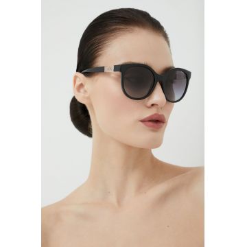 Armani Exchange ochelari de soare femei, culoarea negru