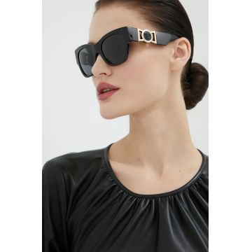 Versace ochelari de soare femei, culoarea negru