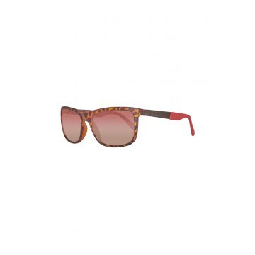 Ochelari de soare cu rama patrata si animal print Ochelari de soare cu rama patrata si animal print