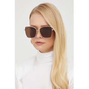 Balenciaga ochelari de soare femei, culoarea auriu