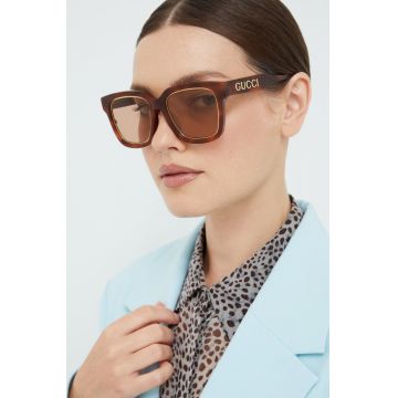 Gucci ochelari de soare femei, culoarea maro