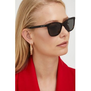 Saint Laurent ochelari de soare femei, culoarea maro