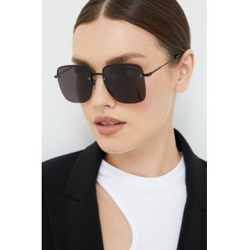 Saint Laurent ochelari de soare femei, culoarea negru