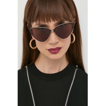 Balenciaga ochelari de soare femei, culoarea auriu