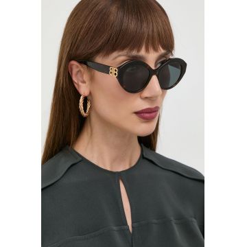Balenciaga ochelari de soare femei, culoarea maro Balenciaga ochelari de soare femei, culoarea maro