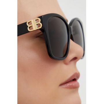 Balenciaga ochelari de soare femei, culoarea negru