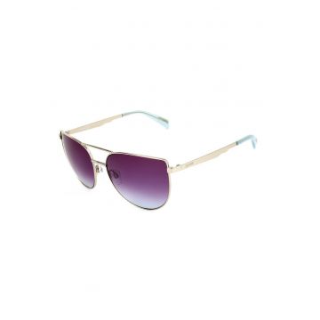 Ochelari de soare cat-eye cu rama metalica