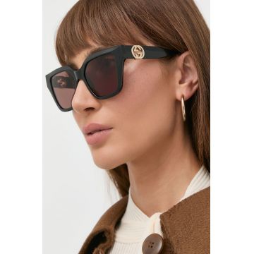 Gucci ochelari de soare femei, culoarea maro