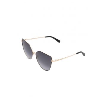 Ochelari de soare cat-eye cu rama metalica