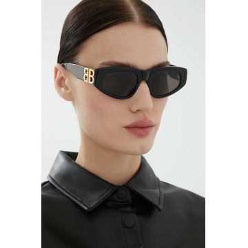 Balenciaga ochelari de soare femei, culoarea negru