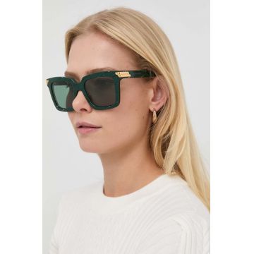 Bottega Veneta ochelari de soare femei, culoarea verde