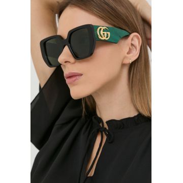 Gucci ochelari de soare femei, culoarea verde