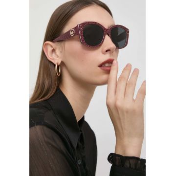 Michael Kors ochelari de soare femei, culoarea bordo