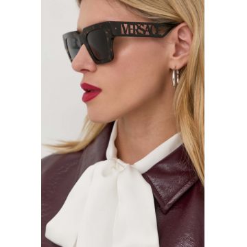 Versace ochelari de soare femei, culoarea maro