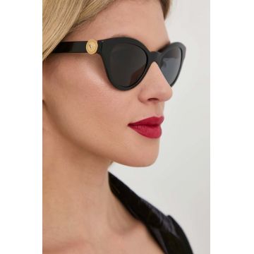 Versace ochelari de soare femei, culoarea negru