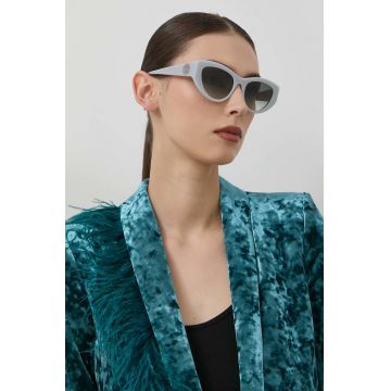 Alexander McQueen ochelari de soare AM0377S femei, culoarea gri