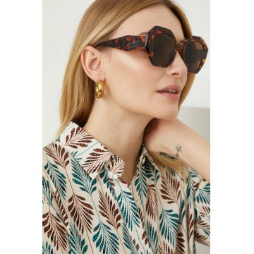 Answear Lab ochelari de soare femei, culoarea maro Answear Lab ochelari de soare femei, culoarea maro