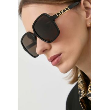 Gucci ochelari de soare femei, culoarea negru