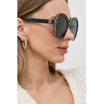 Gucci ochelari de soare femei, culoarea negru