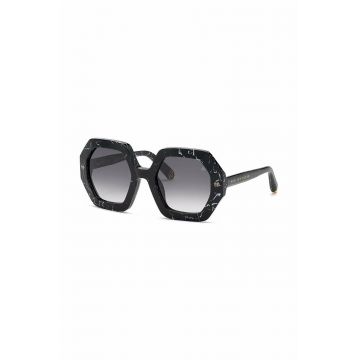 Philipp Plein ochelari de soare femei, culoarea negru