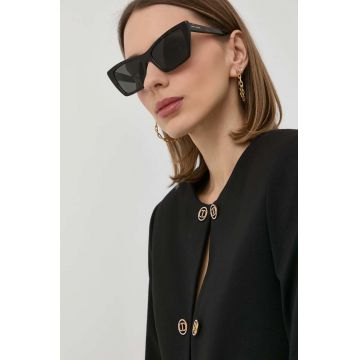 Saint Laurent ochelari de soare femei, culoarea negru
