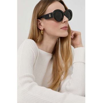 Burberry ochelari de soare femei, culoarea negru
