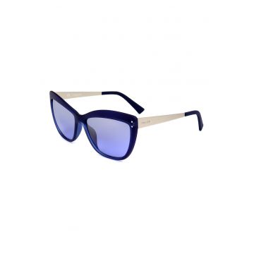 Ochelari de soare cat-eye cu brate contrastante