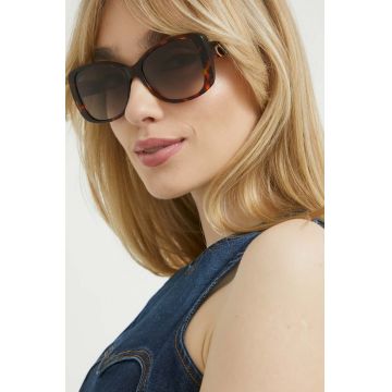 Love Moschino ochelari de soare femei, culoarea maro