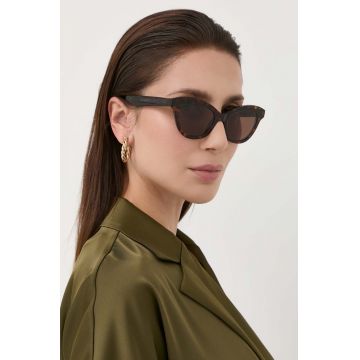 Alexander McQueen ochelari de soare AM0391S femei, culoarea maro