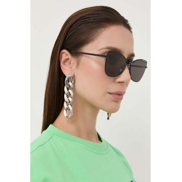 Balenciaga ochelari de soare BB0278S femei, culoarea negru