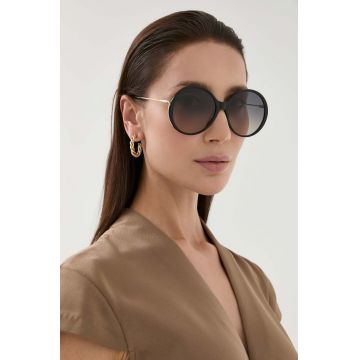 Chloé ochelari de soare CH0171S femei, culoarea negru