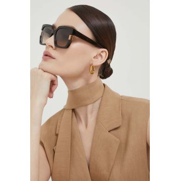 Furla ochelari de soare femei, culoarea maro