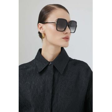 Furla ochelari de soare femei, culoarea negru