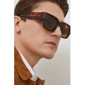 Gucci ochelari de soare barbati, culoarea maro