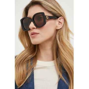 Gucci ochelari de soare femei, culoarea maro