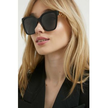 Moschino ochelari de soare femei, culoarea negru