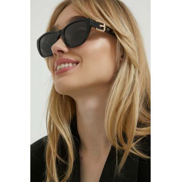 Moschino ochelari de soare femei, culoarea negru