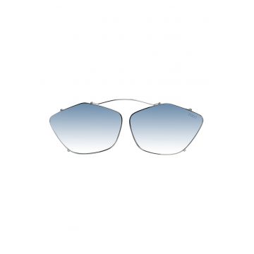 Ochelari de soare cat-eye clip-on cu lentile-oglinda