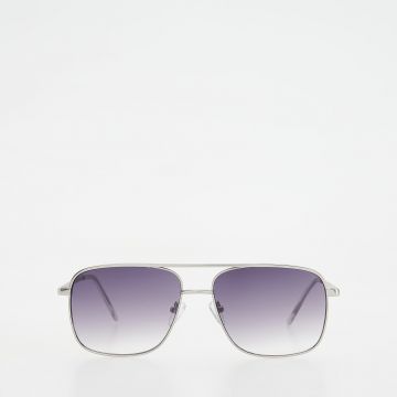 Reserved - Ochelari de soare tip aviator - Argintiu