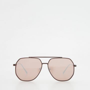 Reserved - Ochelari de soare tip aviator - Maro