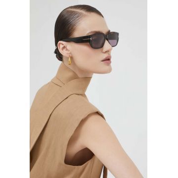 Tom Ford ochelari de soare femei, culoarea maro