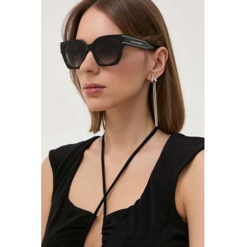 Alexander McQueen ochelari de soare femei, culoarea negru