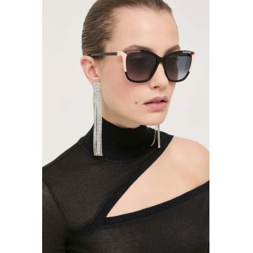 Carolina Herrera ochelari de soare femei, culoarea negru