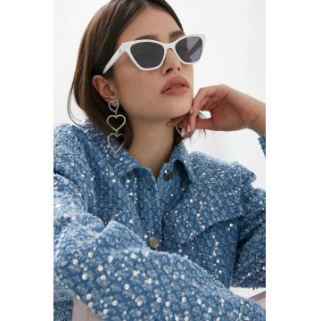 Chiara Ferragni ochelari de soare 1020/S femei, culoarea alb