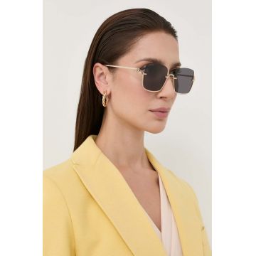 Gucci ochelari de soare femei, culoarea auriu