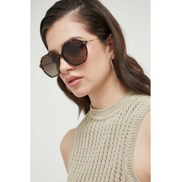 HUGO ochelari de soare 1211/S femei, culoarea maro