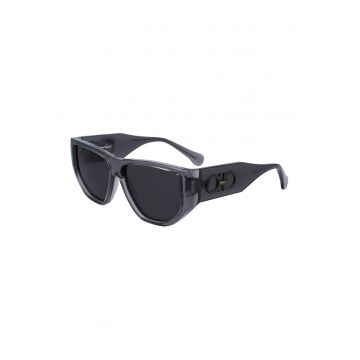 Ochelari de soare ovali unisex cu lentile uni